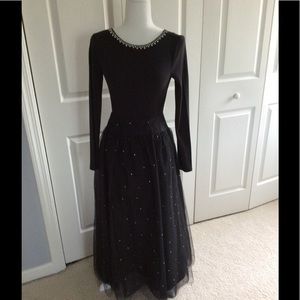 Black Skirt with Rhinestone Embellishments